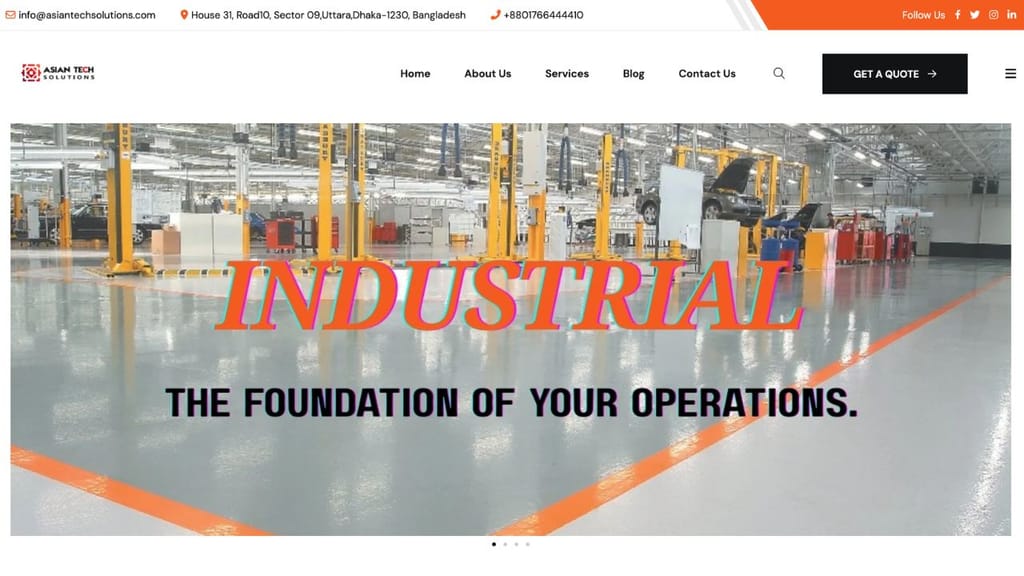 Asian Tech Solutions — Construction Company Website
